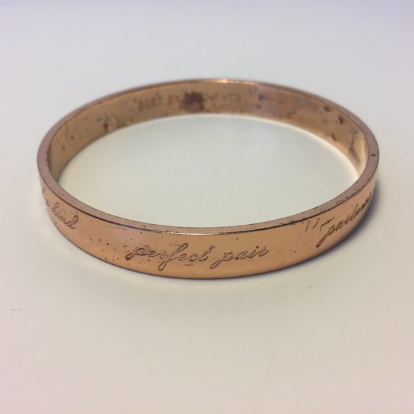 KATE SPADE Rose Gold Best Friend Ever Bangle - Picture 12 of 16